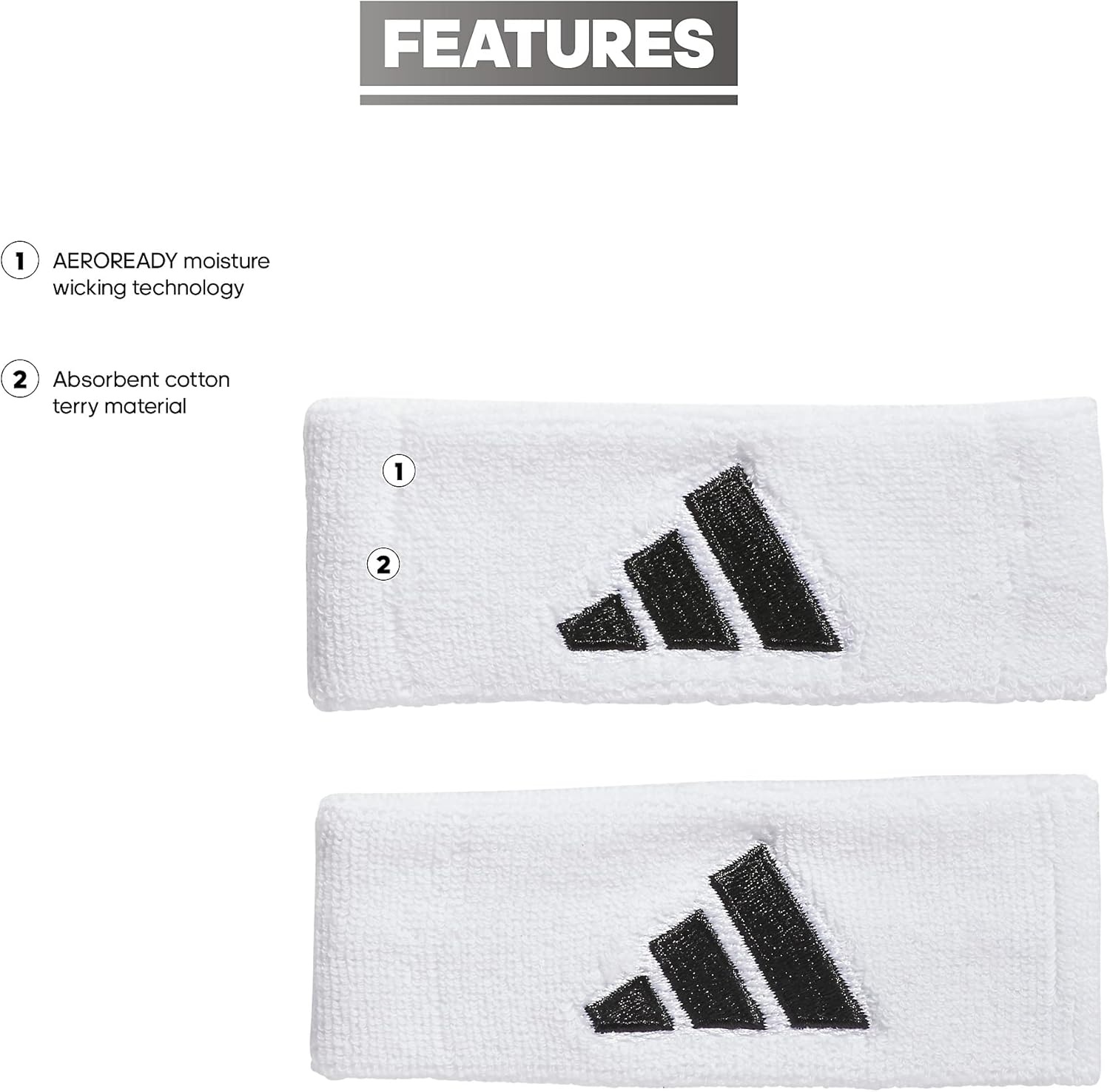 image:imageadidas Interval Muscle Bicep Band MultipackWhiteBlack