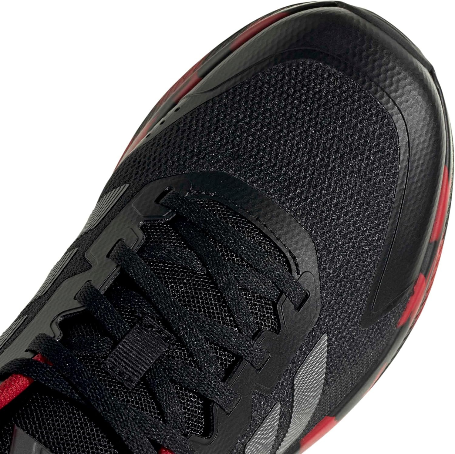 image:imageadidas Kids Fortarun 40 Little KidBlackIron MetallicBetter Scarlet