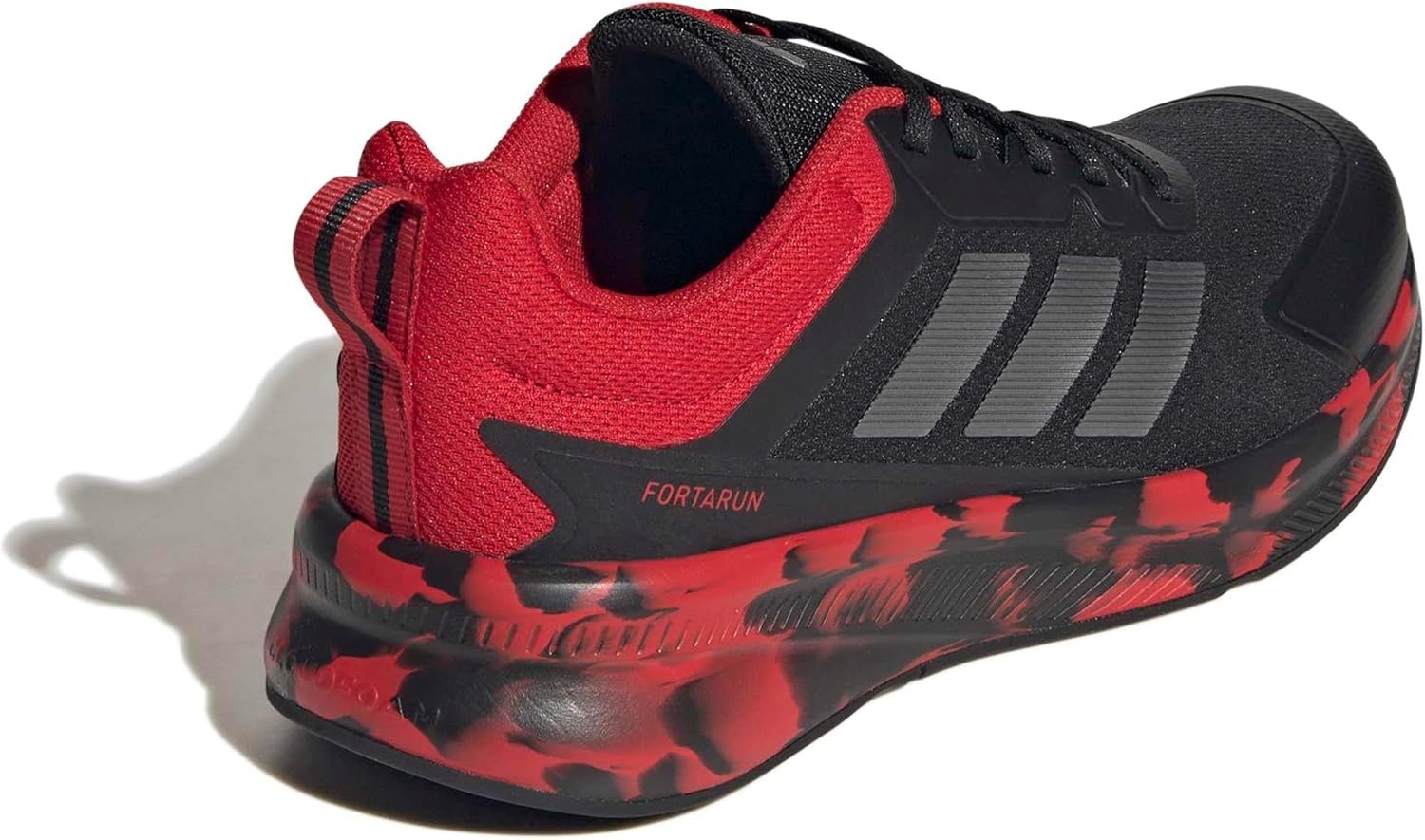 image:imageadidas Kids Fortarun 40 Little KidBlackIron MetallicBetter Scarlet