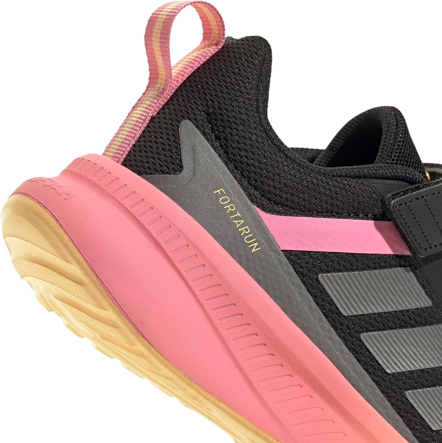 image:imageadidas Kids Fortarun 40 Little KidBlackIron MetallicBliss Pink
