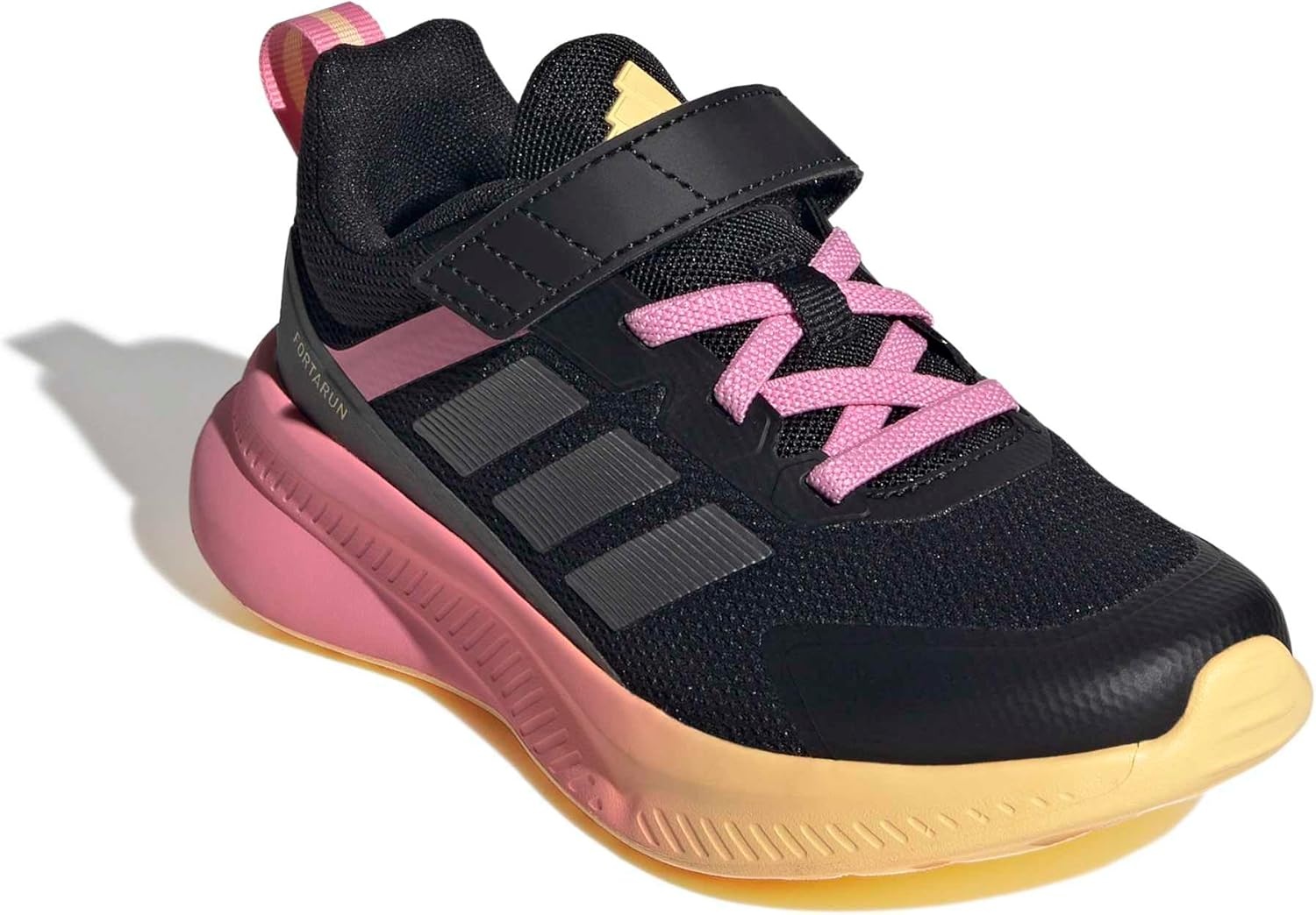 image:imageadidas Kids Fortarun 40 Little KidBlackIron MetallicBliss Pink