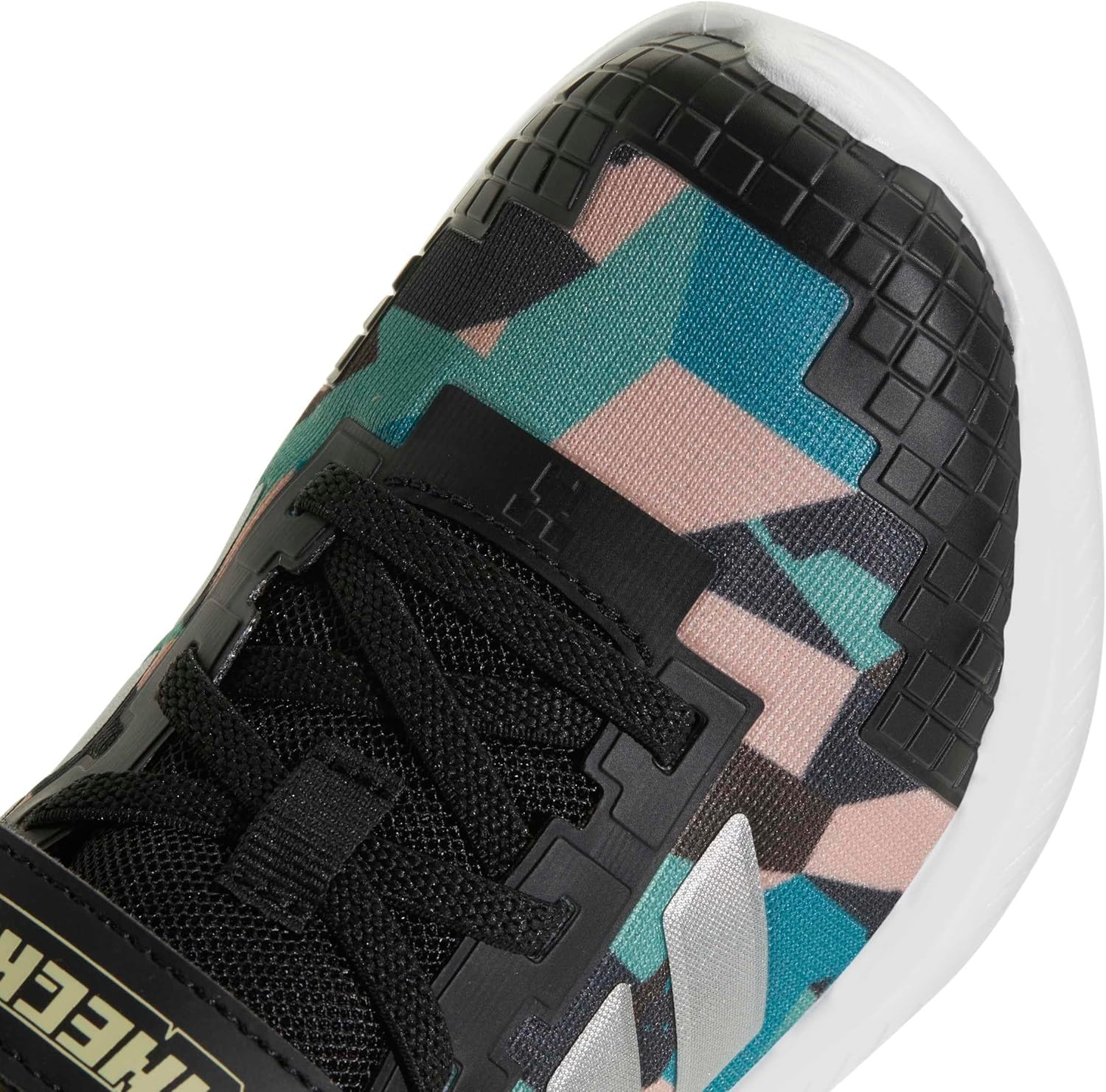 image:imageadidas Kids Fortarun 40 Little KidBlackMatte SilverDual YellowMinecraft