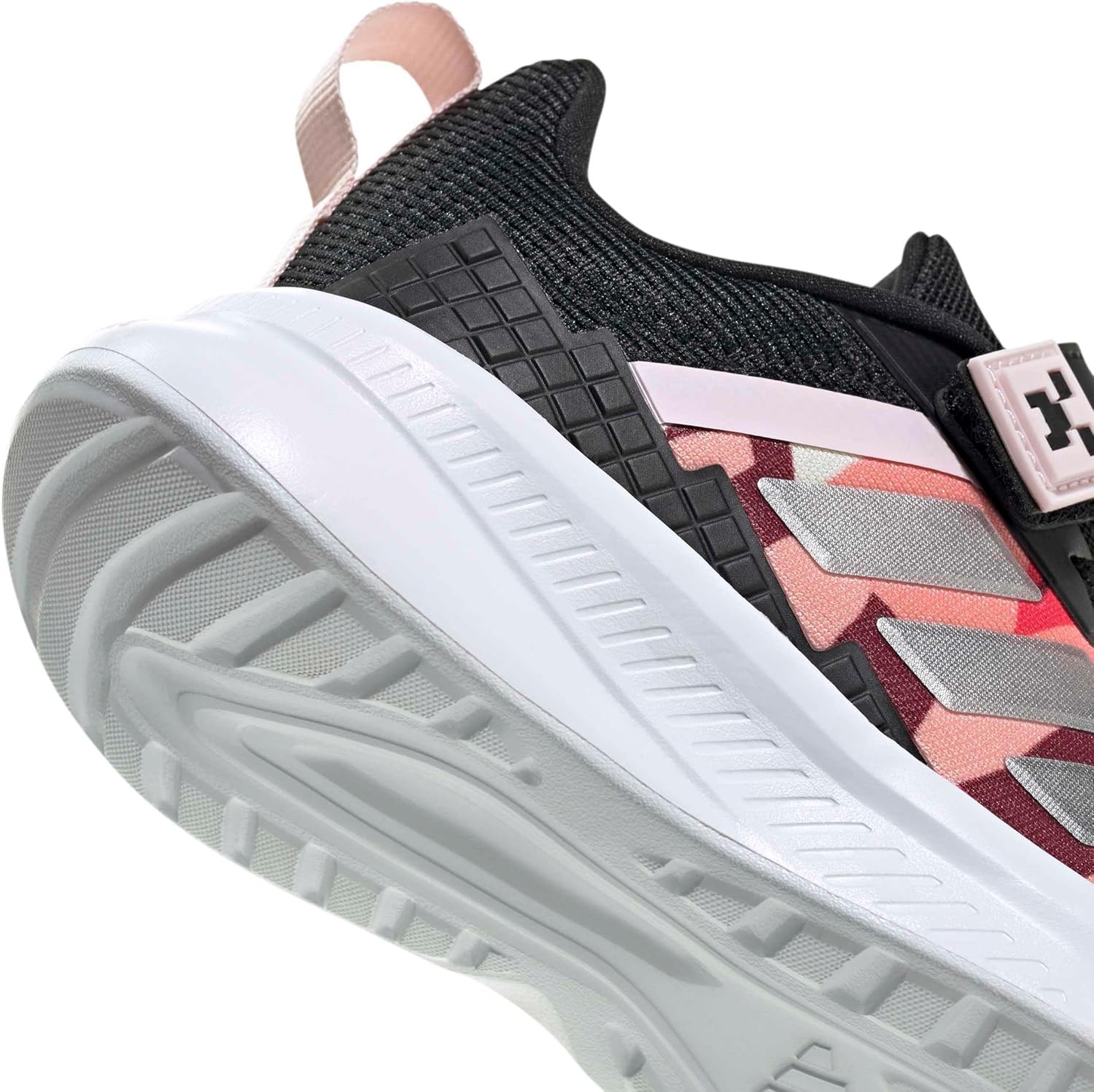 image:imageadidas Kids Fortarun 40 Little KidBlackSilver MetallicDistilled PinkMinecraft