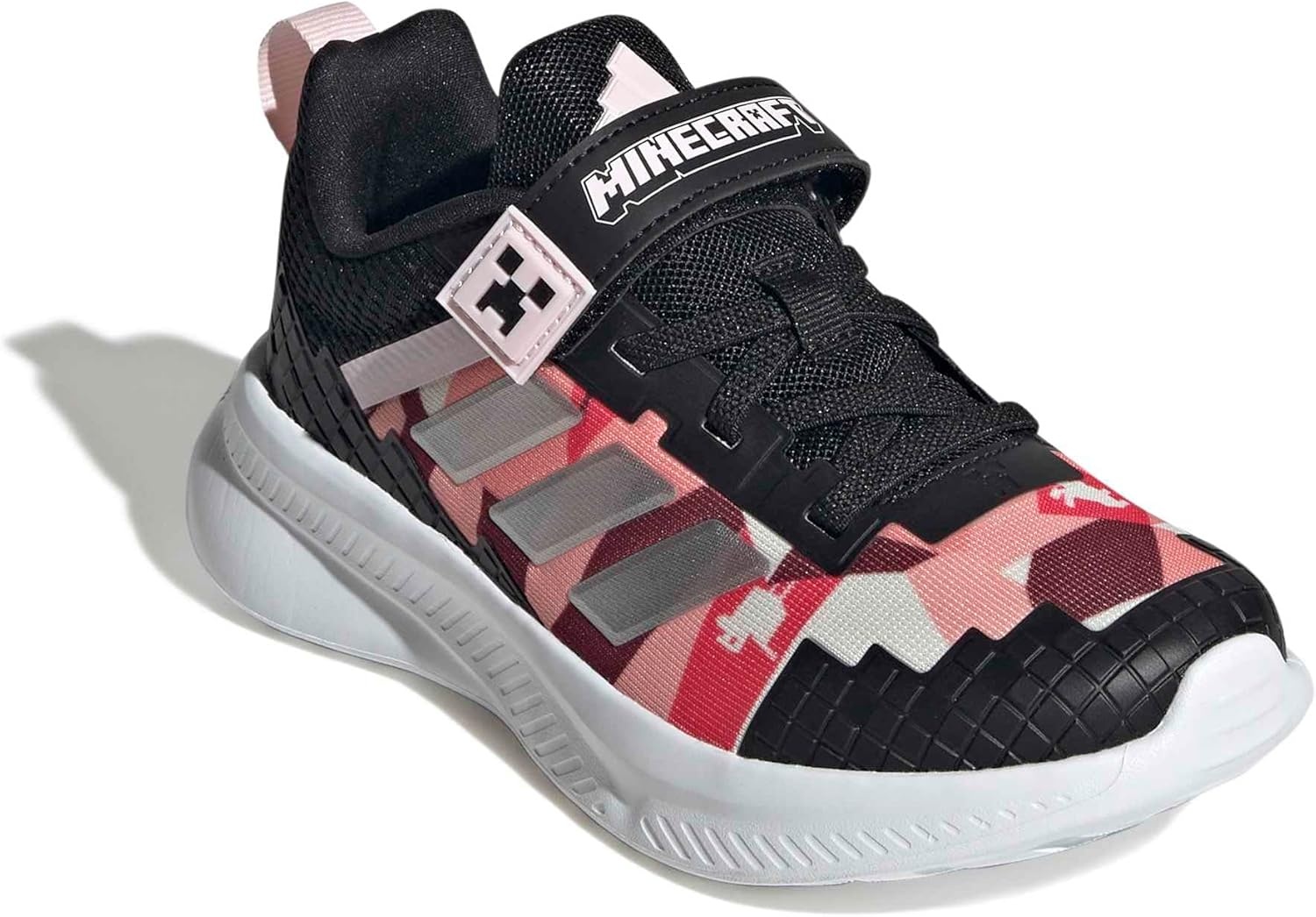 image:imageadidas Kids Fortarun 40 Little KidBlackSilver MetallicDistilled PinkMinecraft