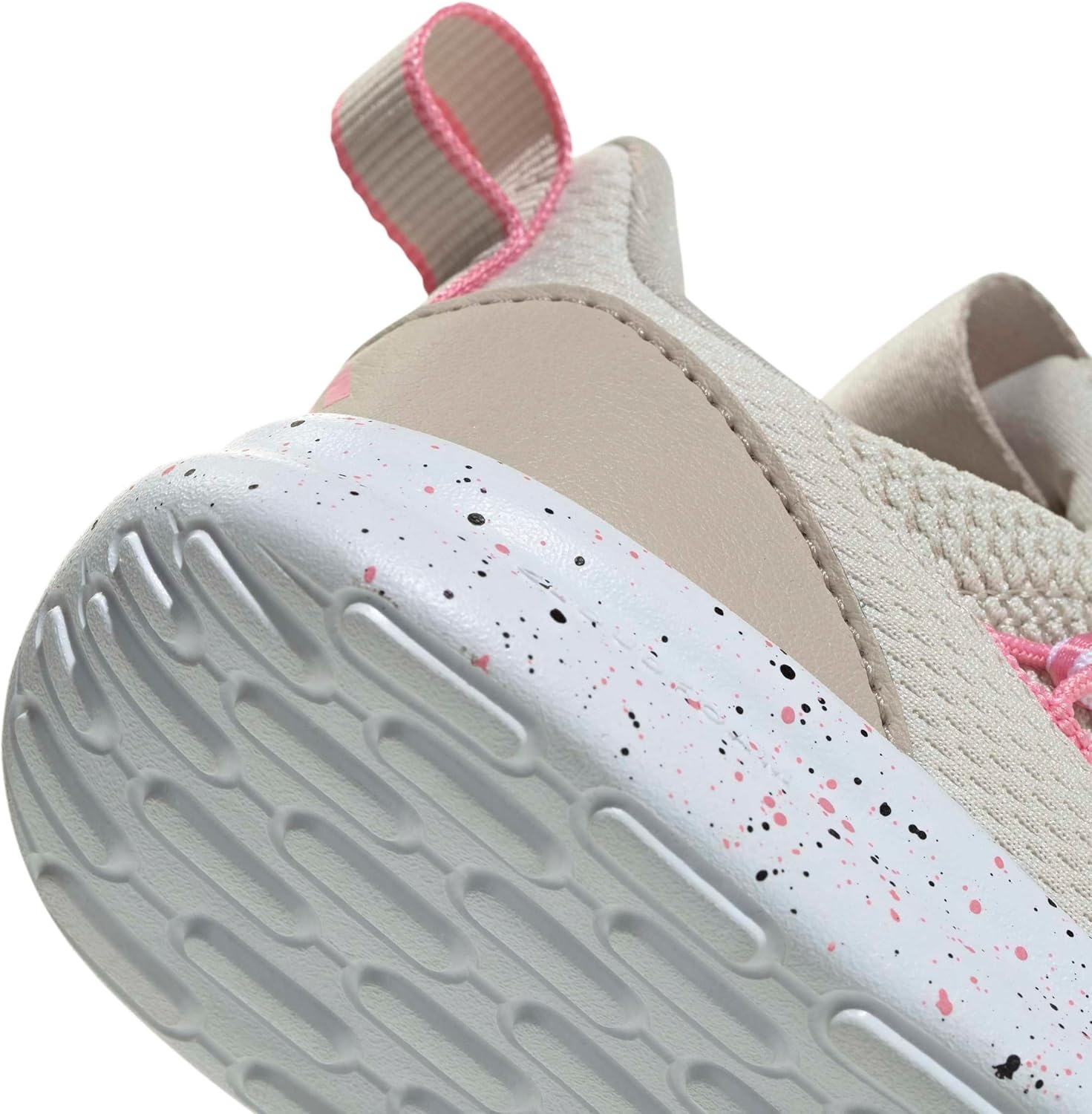 image:imageadidas Kids Girls Lite Racer Adapt 70 Lace Up Sneakers Shoes Casual BlackAluminaBliss PinkWonder Beige