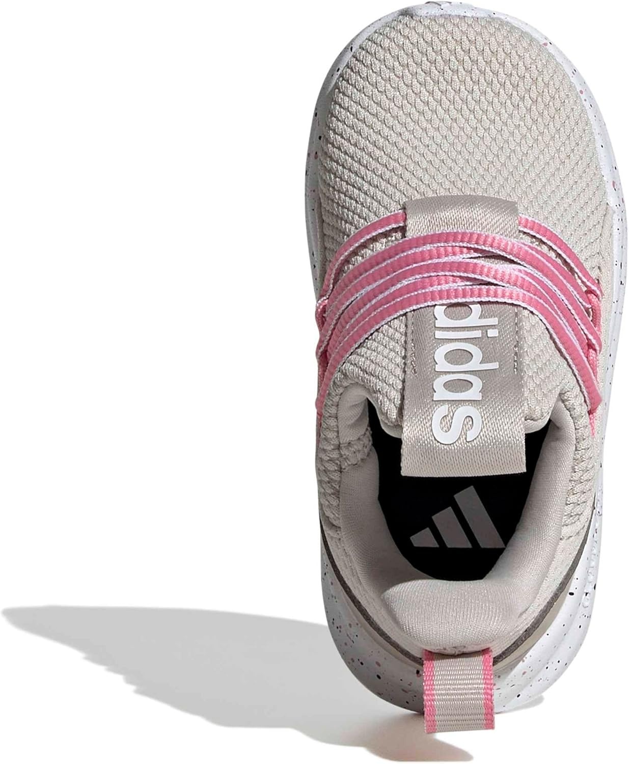 image:imageadidas Kids Girls Lite Racer Adapt 70 Lace Up Sneakers Shoes Casual BlackAluminaBliss PinkWonder Beige