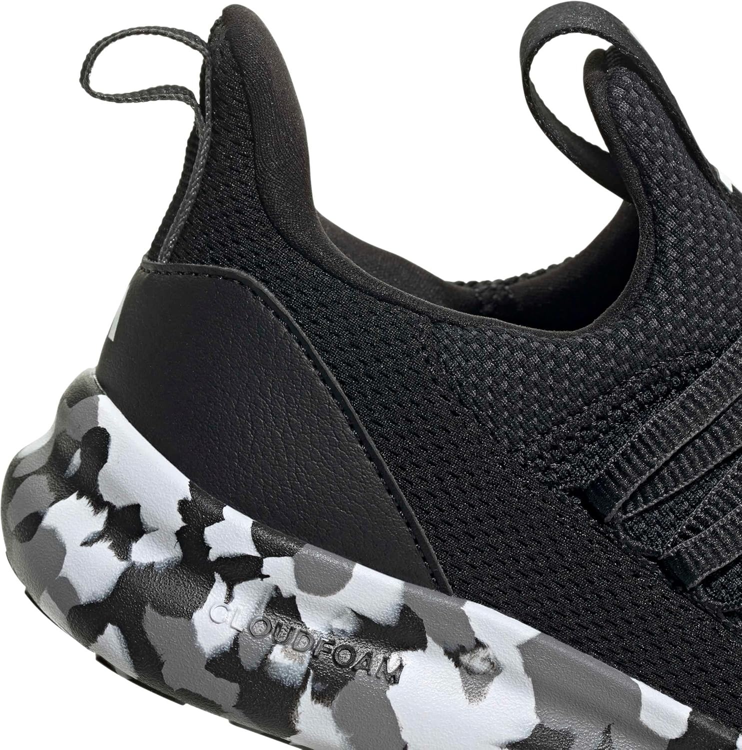 image:imageadidas Kids Girls Lite Racer Adapt 70 Lace Up Sneakers Shoes Casual BlackBlackBlackGrey