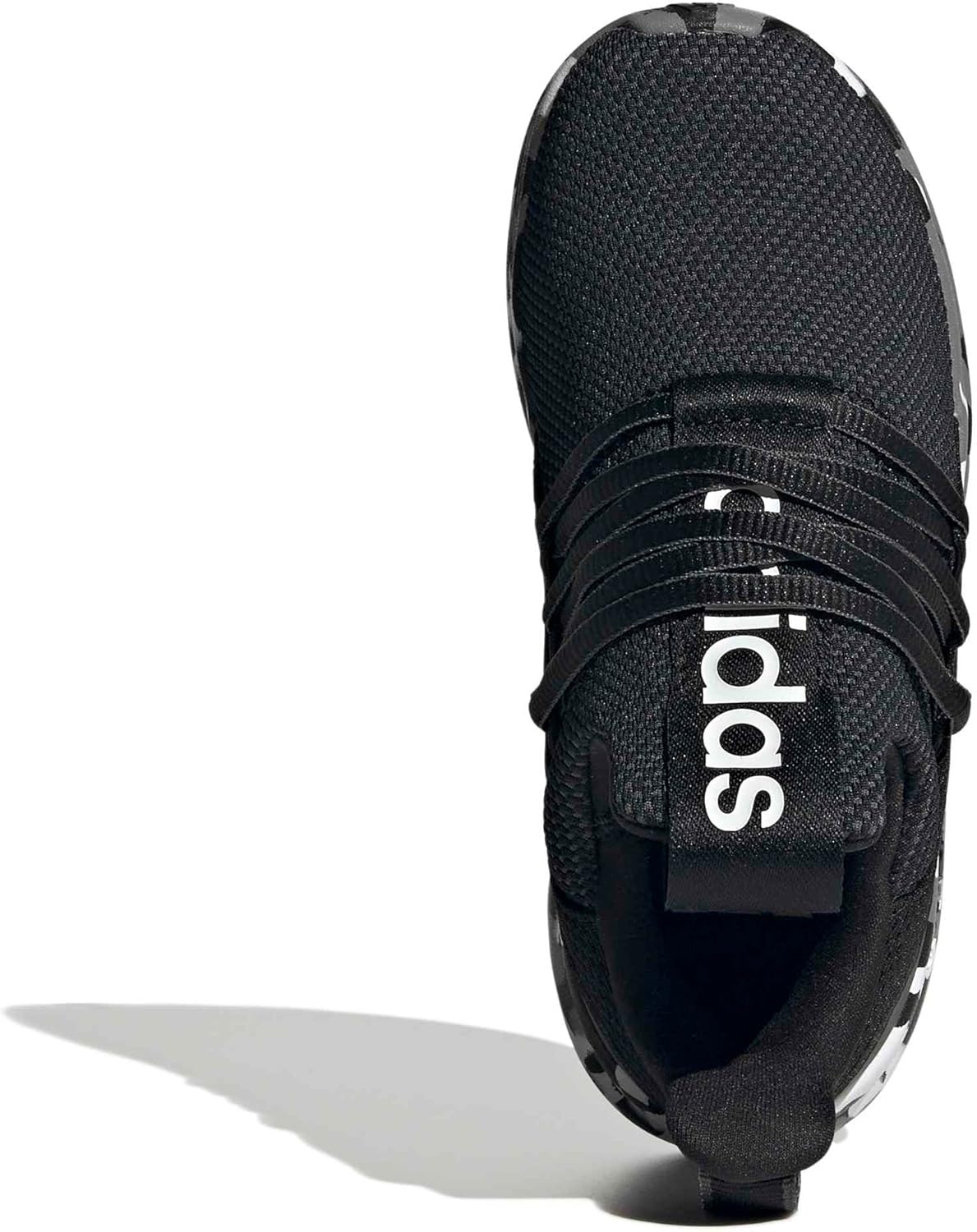 image:imageadidas Kids Girls Lite Racer Adapt 70 Lace Up Sneakers Shoes Casual BlackBlackBlackGrey