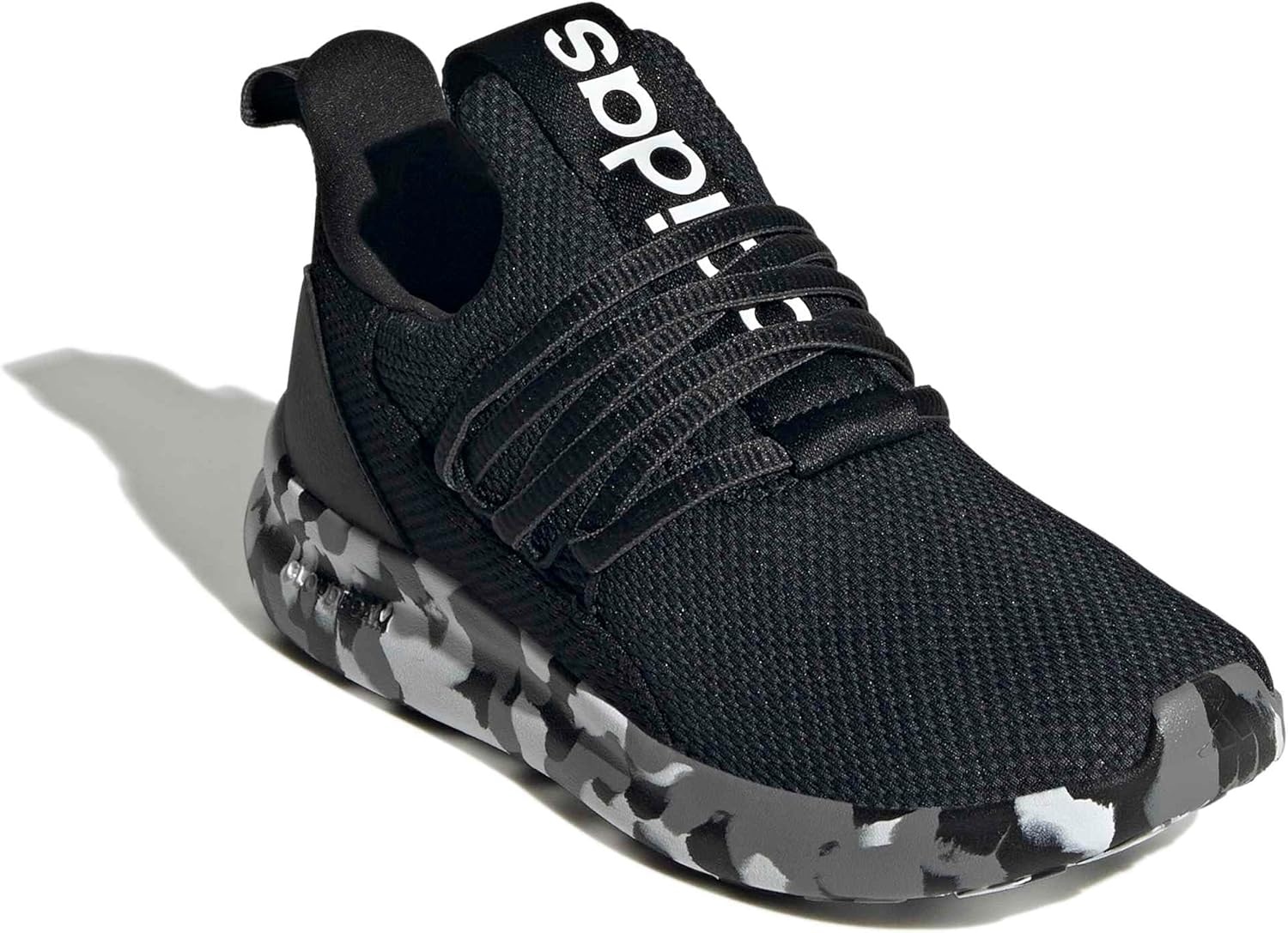 image:imageadidas Kids Girls Lite Racer Adapt 70 Lace Up Sneakers Shoes Casual BlackBlackBlackGrey