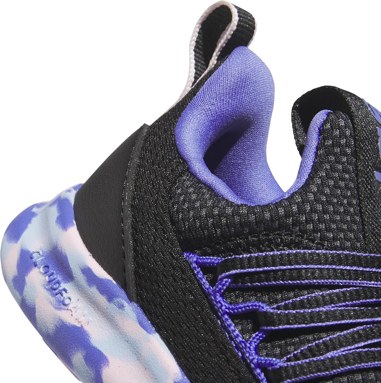 image:imageadidas Kids Girls Lite Racer Adapt 70 Lace Up Sneakers Shoes Casual BlackBlackClear PinkCobalt Blue