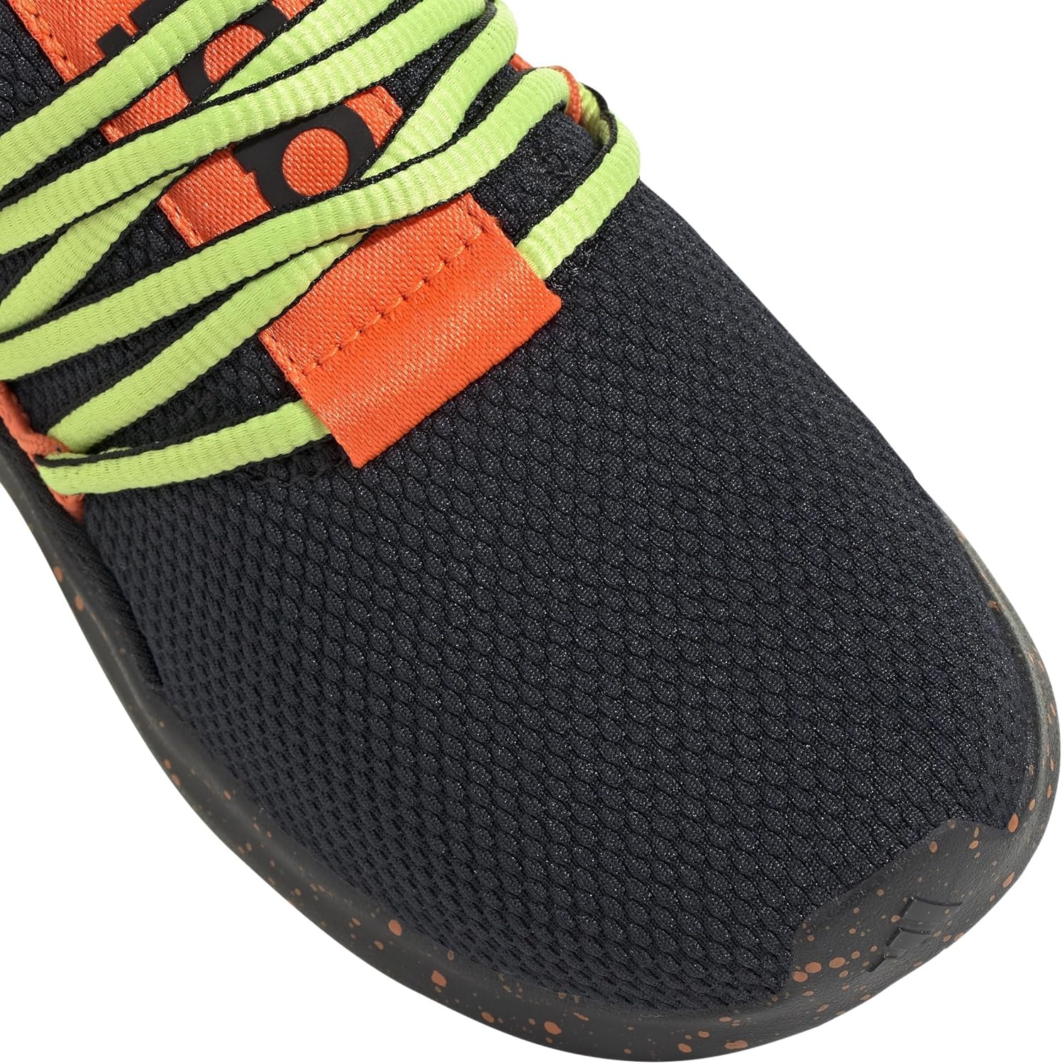 image:imageadidas Kids Girls Lite Racer Adapt 70 Lace Up Sneakers Shoes Casual BlackBlackImpact OrangeSolar Slime