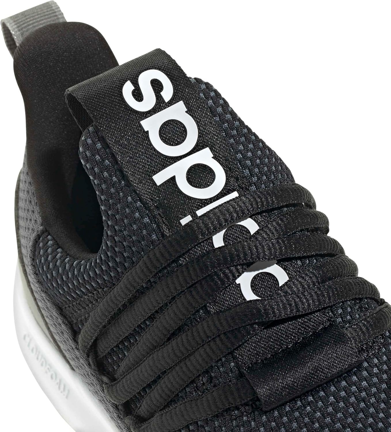 image:imageadidas Kids Girls Lite Racer Adapt 70 Lace Up Sneakers Shoes Casual BlackBlackWhiteGrey