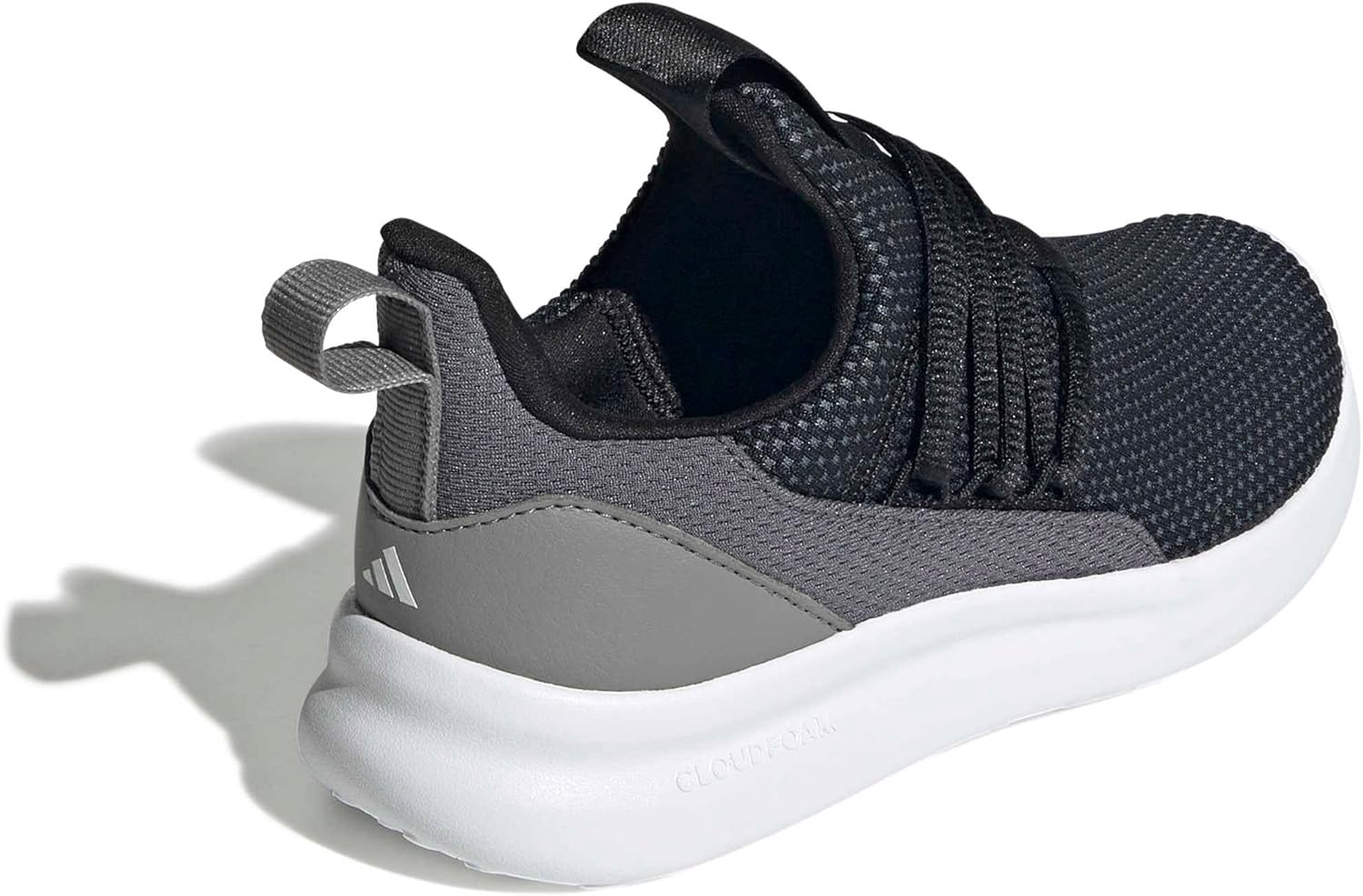 image:imageadidas Kids Girls Lite Racer Adapt 70 Lace Up Sneakers Shoes Casual BlackBlackWhiteGrey