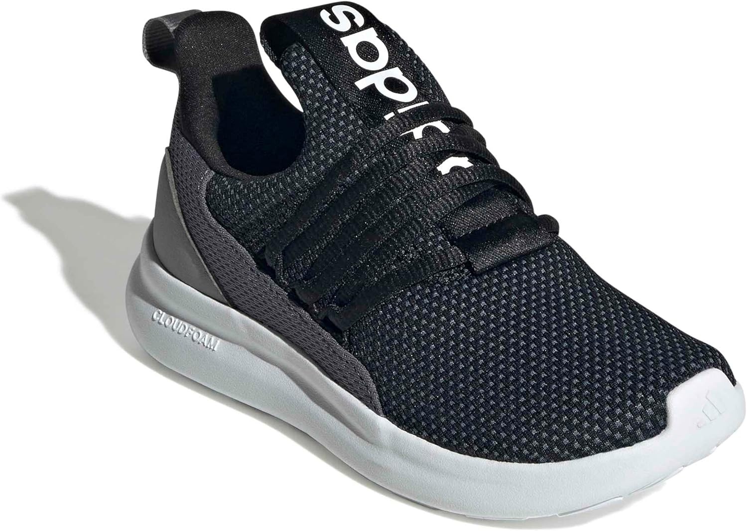image:imageadidas Kids Girls Lite Racer Adapt 70 Lace Up Sneakers Shoes Casual BlackBlackWhiteGrey