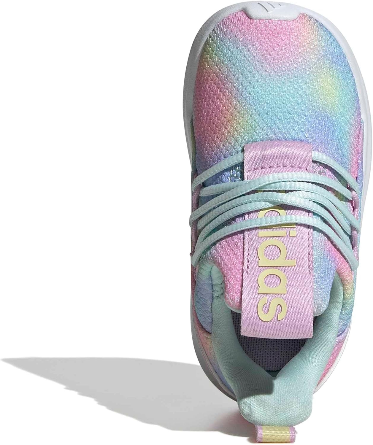 image:imageadidas Kids Girls Lite Racer Adapt 70 Lace Up Sneakers Shoes Casual BlackBliss LilacHalo MintPowder Yellow