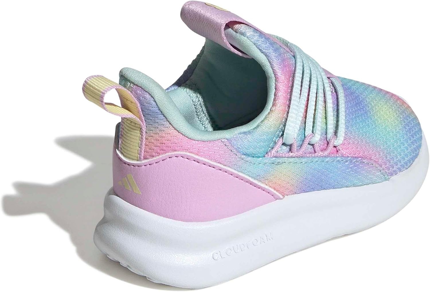 image:imageadidas Kids Girls Lite Racer Adapt 70 Lace Up Sneakers Shoes Casual BlackBliss LilacHalo MintPowder Yellow