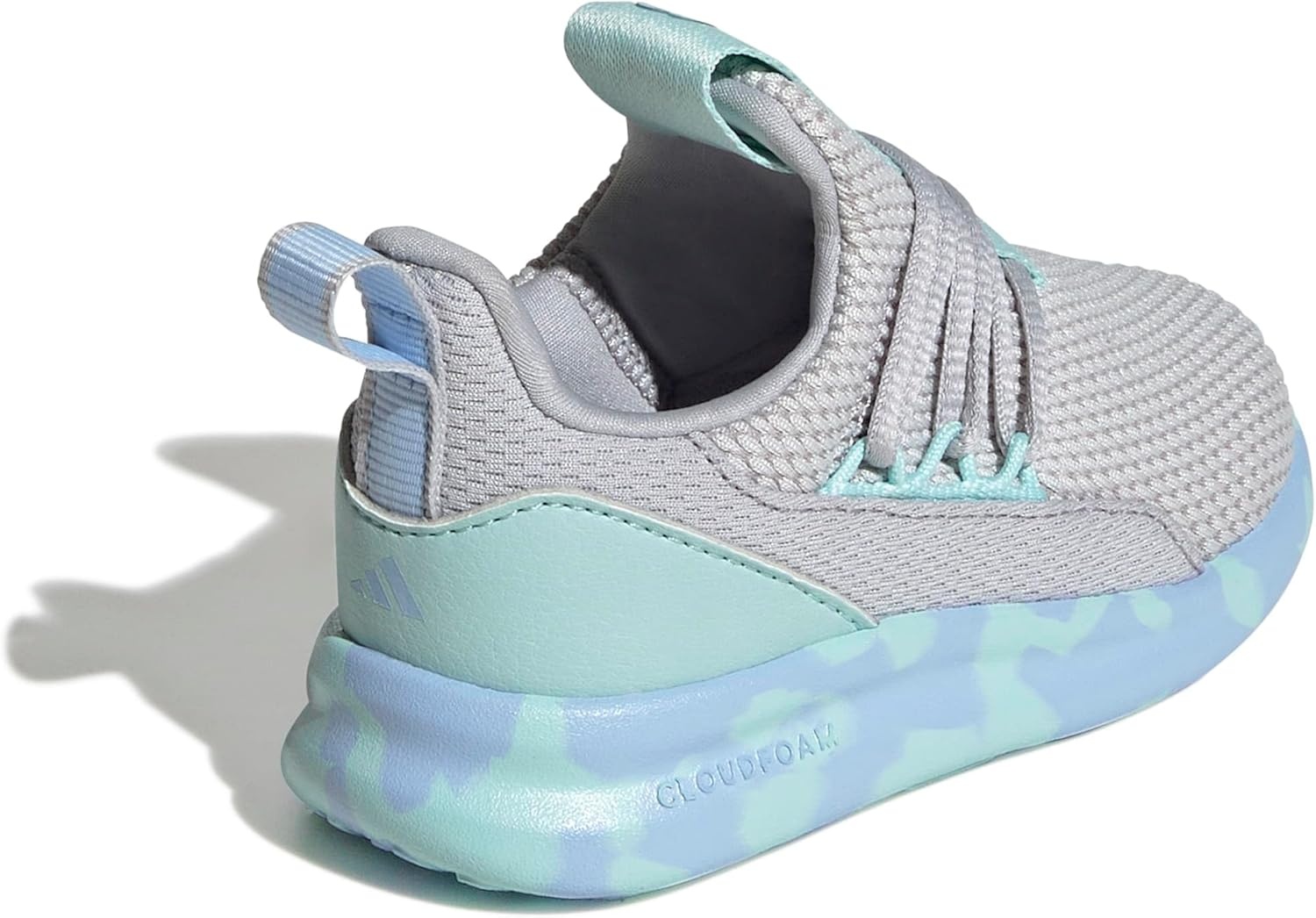image:imageadidas Kids Girls Lite Racer Adapt 70 Lace Up Sneakers Shoes Casual BlackBlueGreySemi Flash Aqua