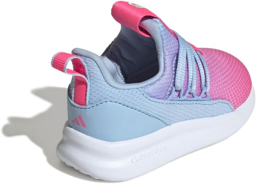 image:imageadidas Kids Girls Lite Racer Adapt 70 Lace Up Sneakers Shoes Casual BlackBlueLucid PinkWhite