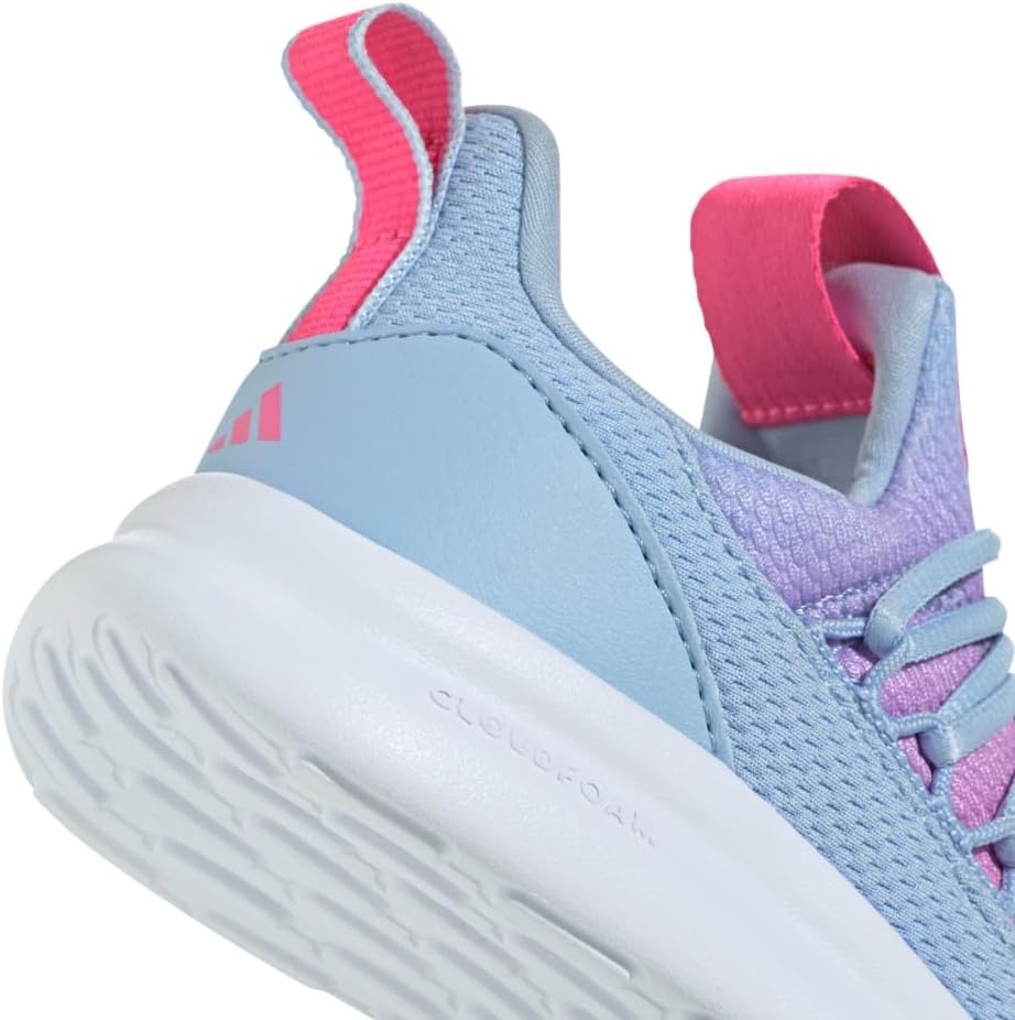 image:imageadidas Kids Girls Lite Racer Adapt 70 Lace Up Sneakers Shoes Casual BlackBlueLucid PinkWhite