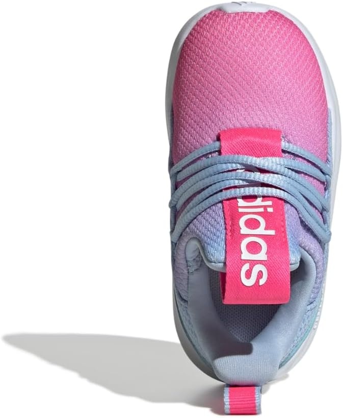image:imageadidas Kids Girls Lite Racer Adapt 70 Lace Up Sneakers Shoes Casual BlackBlueLucid PinkWhite