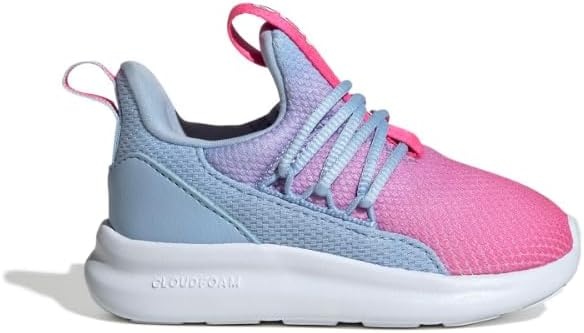 image:imageadidas Kids Girls Lite Racer Adapt 70 Lace Up Sneakers Shoes Casual BlackBlueLucid PinkWhite
