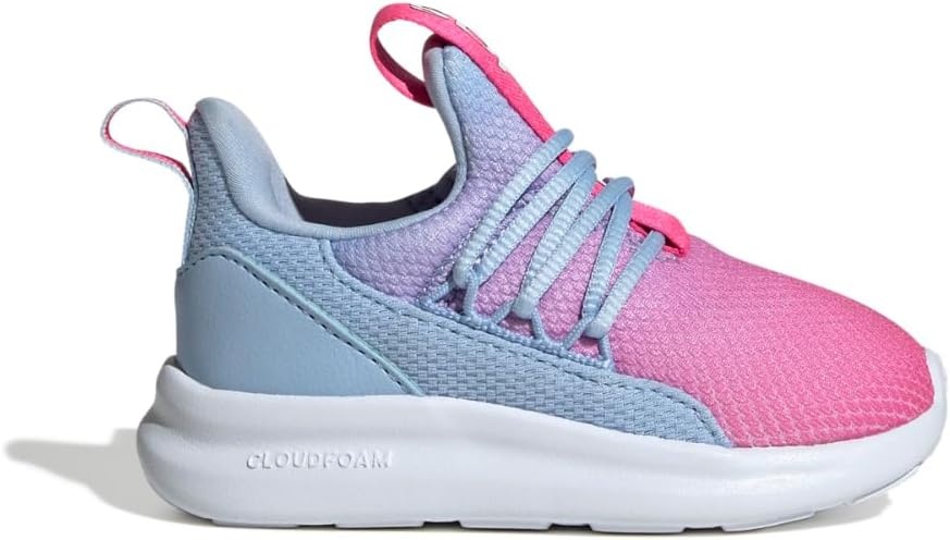 image:imageadidas Kids Girls Lite Racer Adapt 70 Lace Up Sneakers Shoes Casual BlackBlueLucid PinkWhite