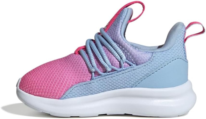 image:imageadidas Kids Girls Lite Racer Adapt 70 Lace Up Sneakers Shoes Casual BlackBlueLucid PinkWhite