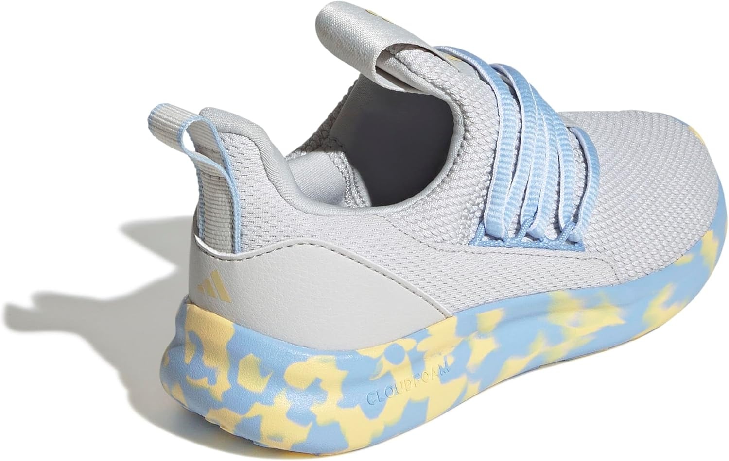 image:imageadidas Kids Girls Lite Racer Adapt 70 Lace Up Sneakers Shoes Casual BlackGreyOrange TintBlue