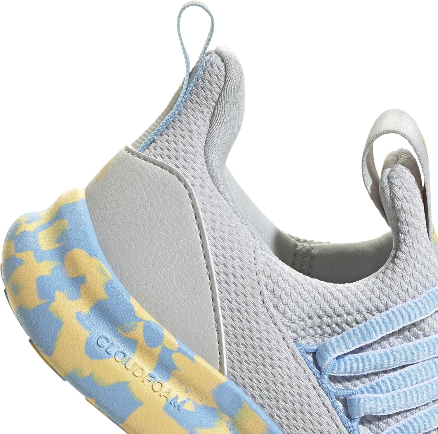 image:imageadidas Kids Girls Lite Racer Adapt 70 Lace Up Sneakers Shoes Casual BlackGreyOrange TintBlue