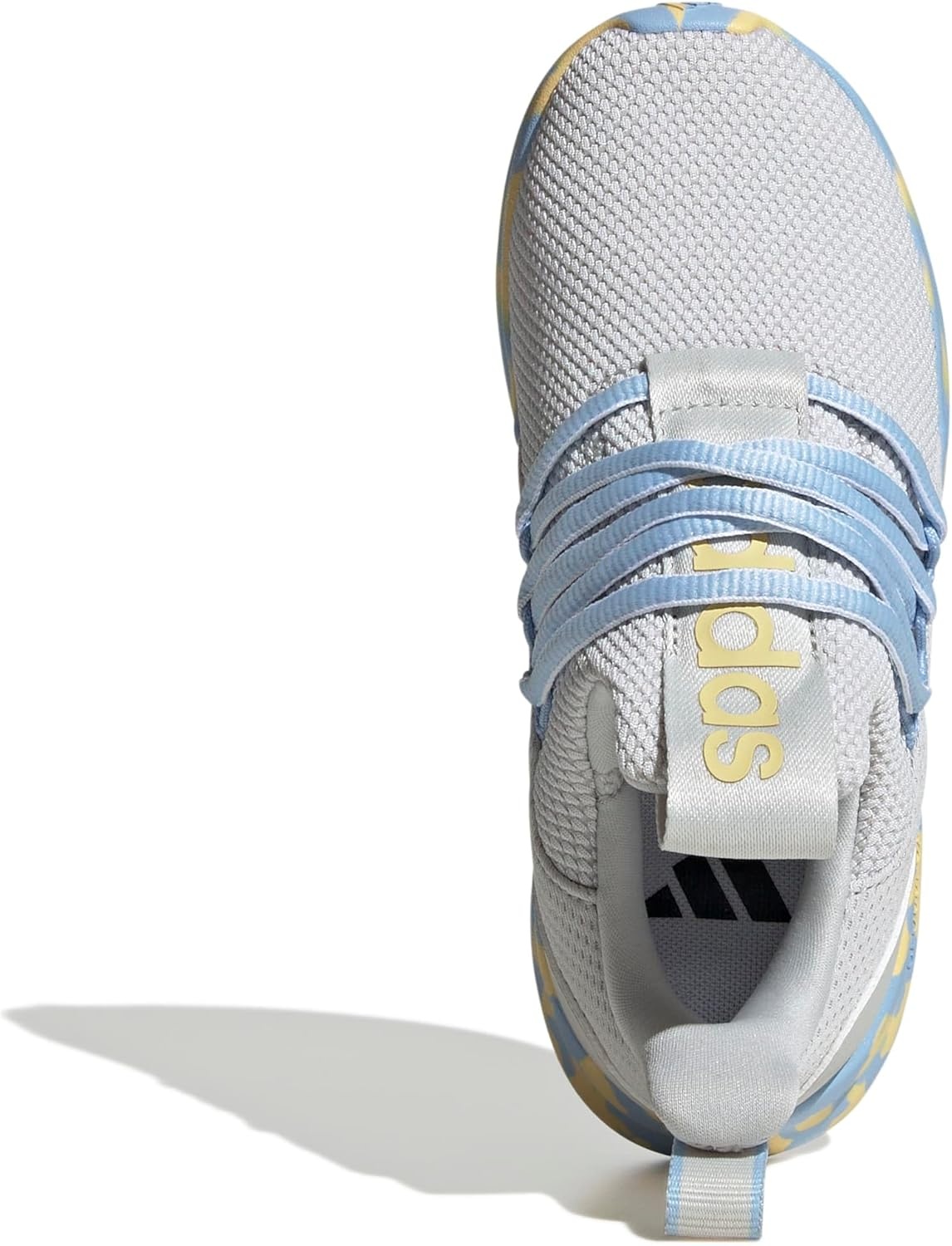 image:imageadidas Kids Girls Lite Racer Adapt 70 Lace Up Sneakers Shoes Casual BlackGreyOrange TintBlue