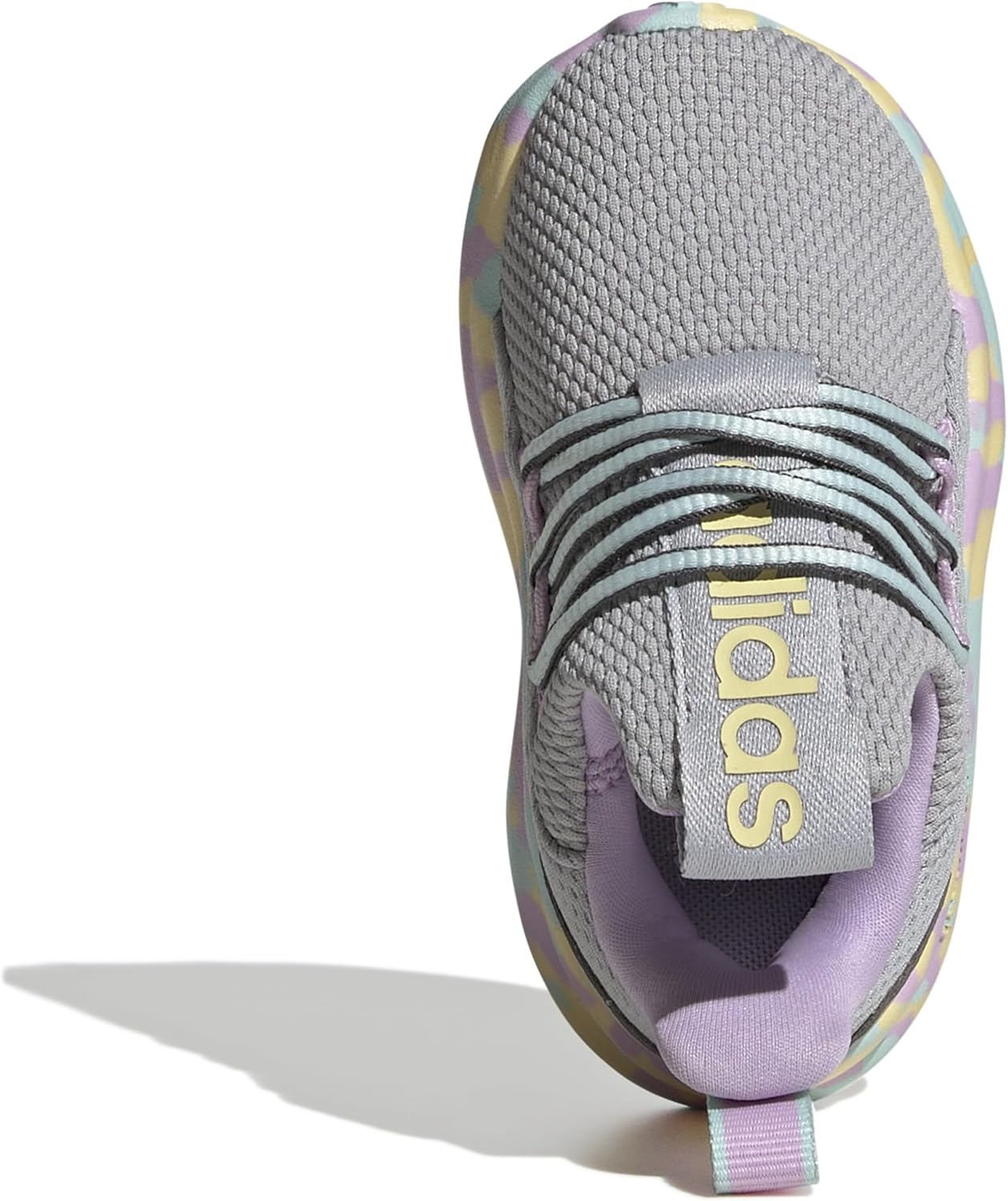 image:imageadidas Kids Girls Lite Racer Adapt 70 Lace Up Sneakers Shoes Casual BlackGreySemi Flash AquaBliss Lilac