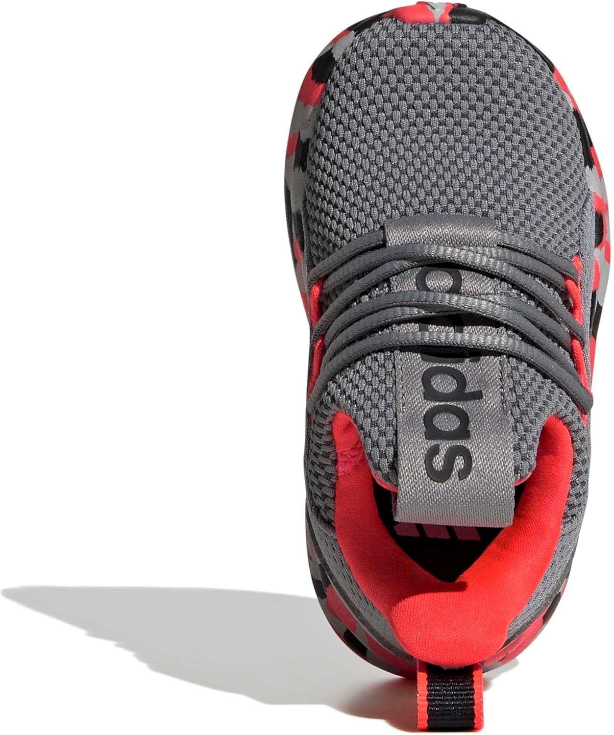 image:imageadidas Kids Girls Lite Racer Adapt 70 Lace Up Sneakers Shoes Casual BlackGreySolar RedGrey