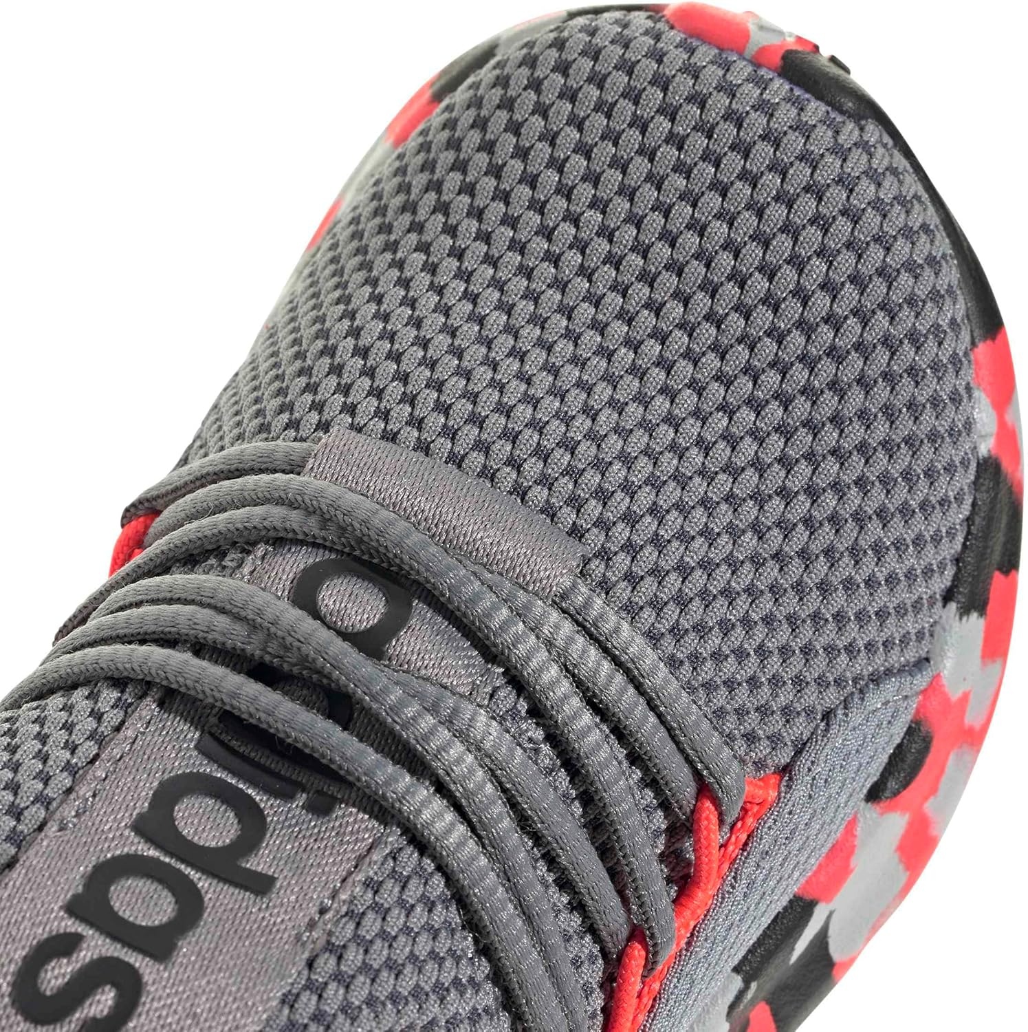 image:imageadidas Kids Girls Lite Racer Adapt 70 Lace Up Sneakers Shoes Casual BlackGreySolar RedGrey