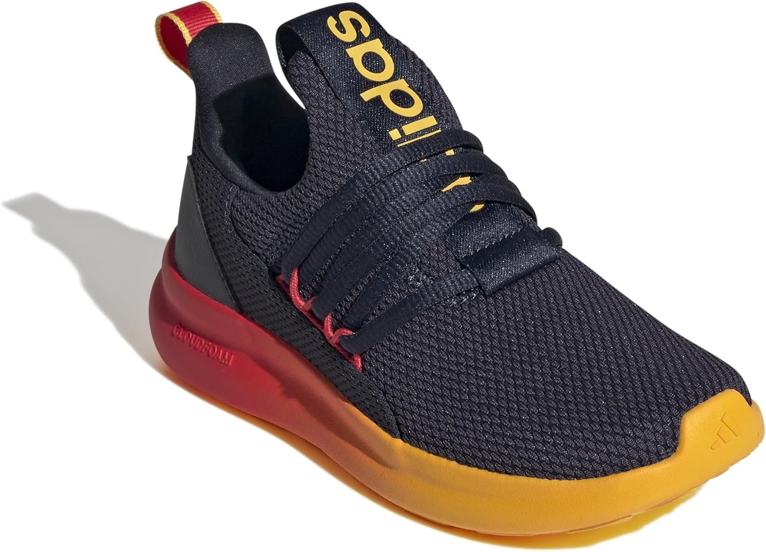 image:imageadidas Kids Girls Lite Racer Adapt 70 Lace Up Sneakers Shoes Casual BlackInkCrew YellowPure Ruby