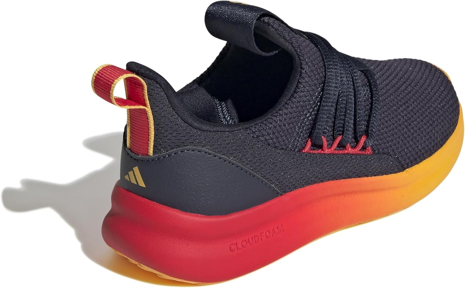 image:imageadidas Kids Girls Lite Racer Adapt 70 Lace Up Sneakers Shoes Casual BlackInkCrew YellowPure Ruby