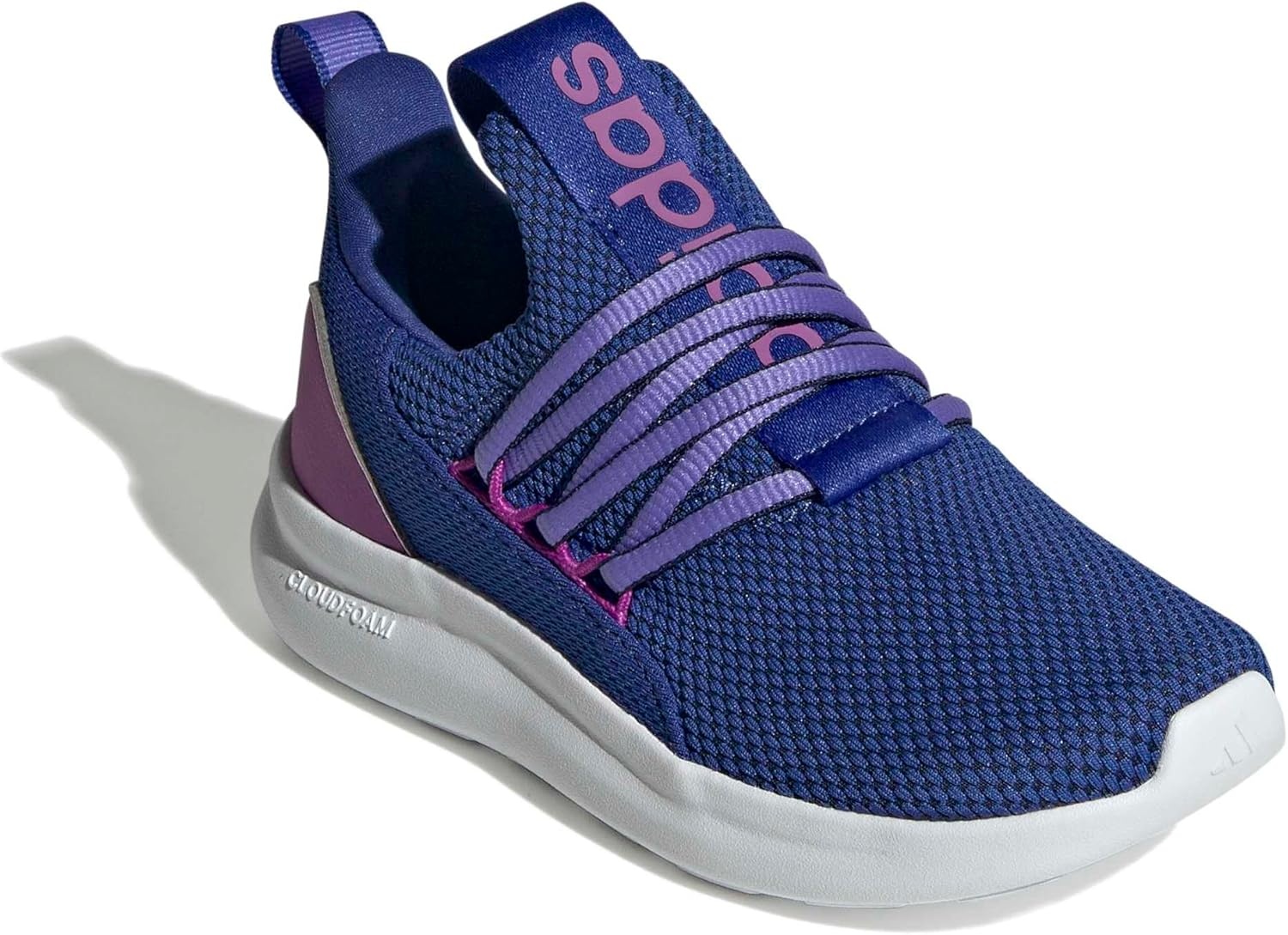 image:imageadidas Kids Girls Lite Racer Adapt 70 Lace Up Sneakers Shoes Casual BlackSemi Lucid BluePurple BurstCobalt Blue