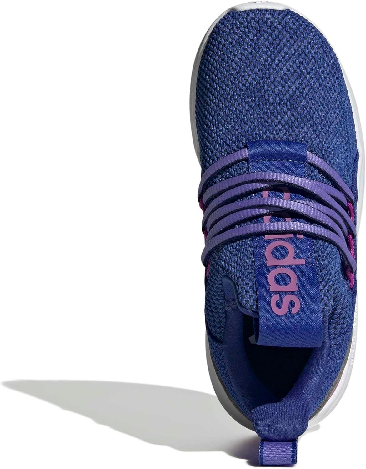 image:imageadidas Kids Girls Lite Racer Adapt 70 Lace Up Sneakers Shoes Casual BlackSemi Lucid BluePurple BurstCobalt Blue