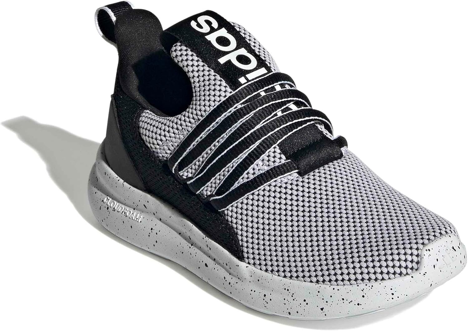 image:imageadidas Kids Girls Lite Racer Adapt 70 Lace Up Sneakers Shoes Casual BlackWhiteBlackBlack