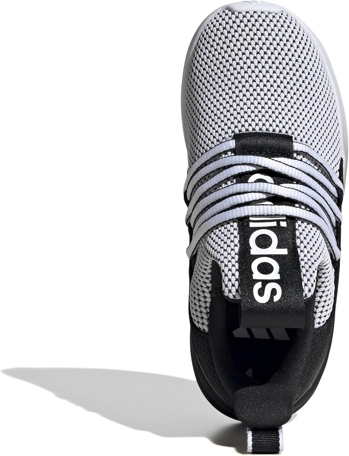 image:imageadidas Kids Girls Lite Racer Adapt 70 Lace Up Sneakers Shoes Casual BlackWhiteBlackWhite