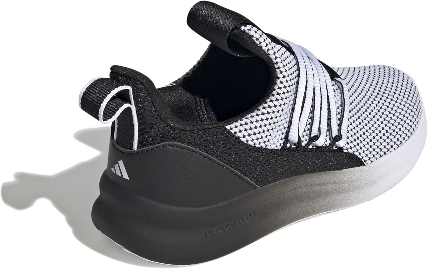 image:imageadidas Kids Girls Lite Racer Adapt 70 Lace Up Sneakers Shoes Casual BlackWhiteBlackWhite