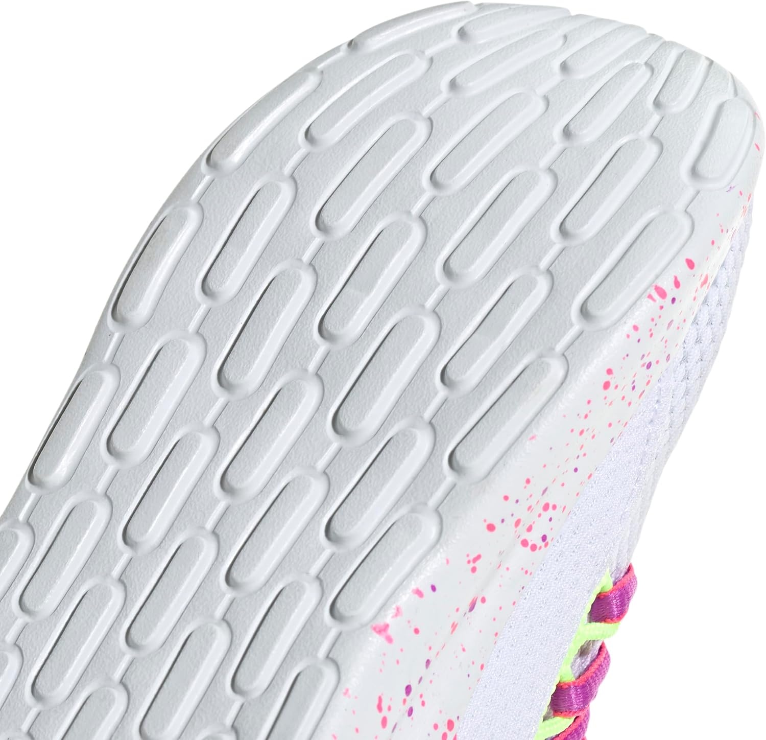image:imageadidas Kids Girls Lite Racer Adapt 70 Lace Up Sneakers Shoes Casual BlackWhiteLucid LemonLucid Pink