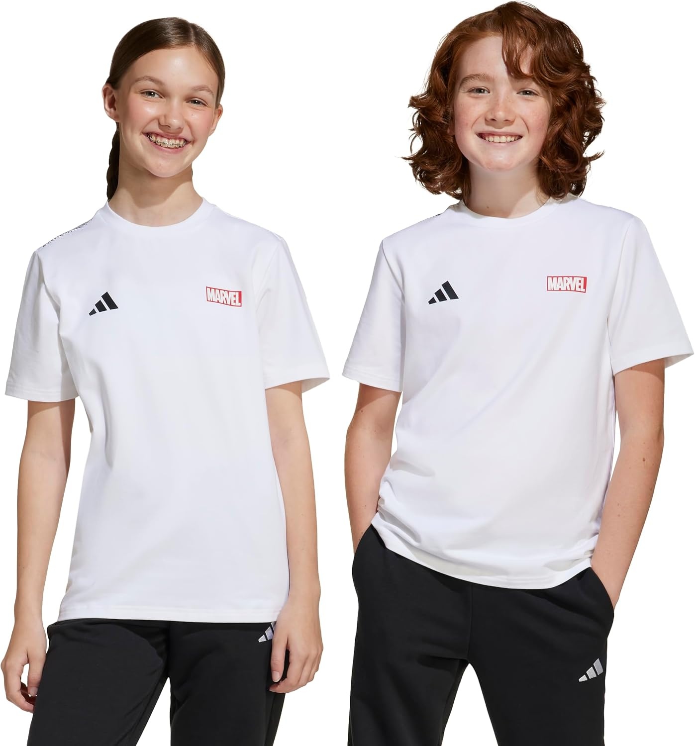 image:imageadidas Kids Marvel Superheroes Graphic TShirtWhiteBlack