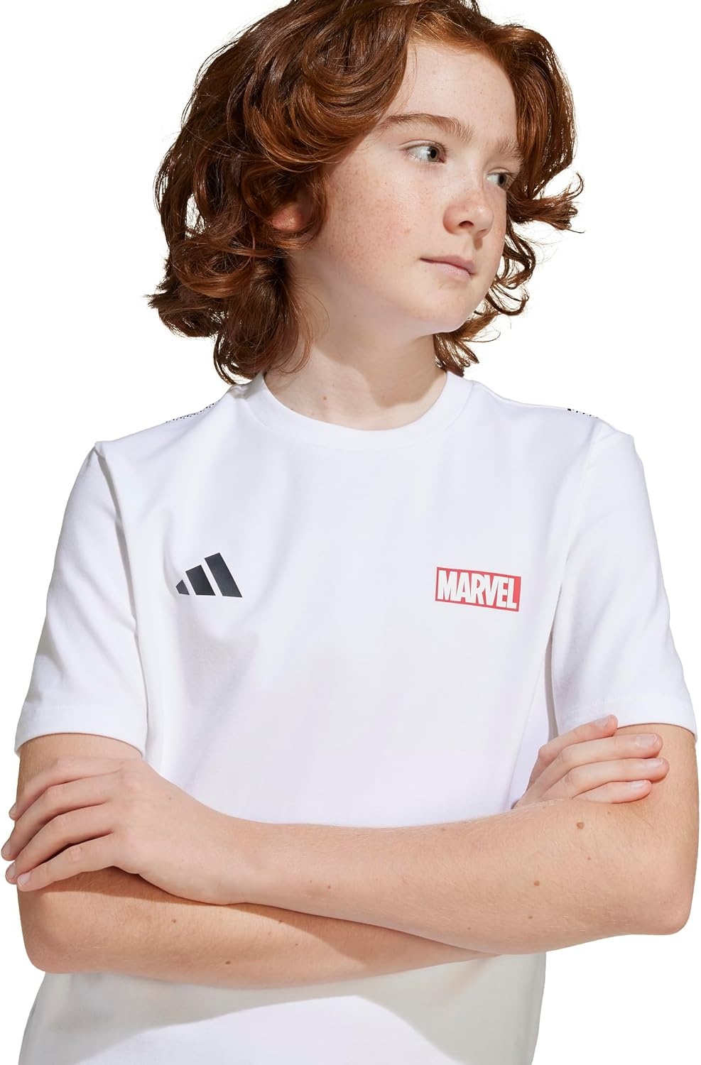 image:imageadidas Kids Marvel Superheroes Graphic TShirtWhiteBlack