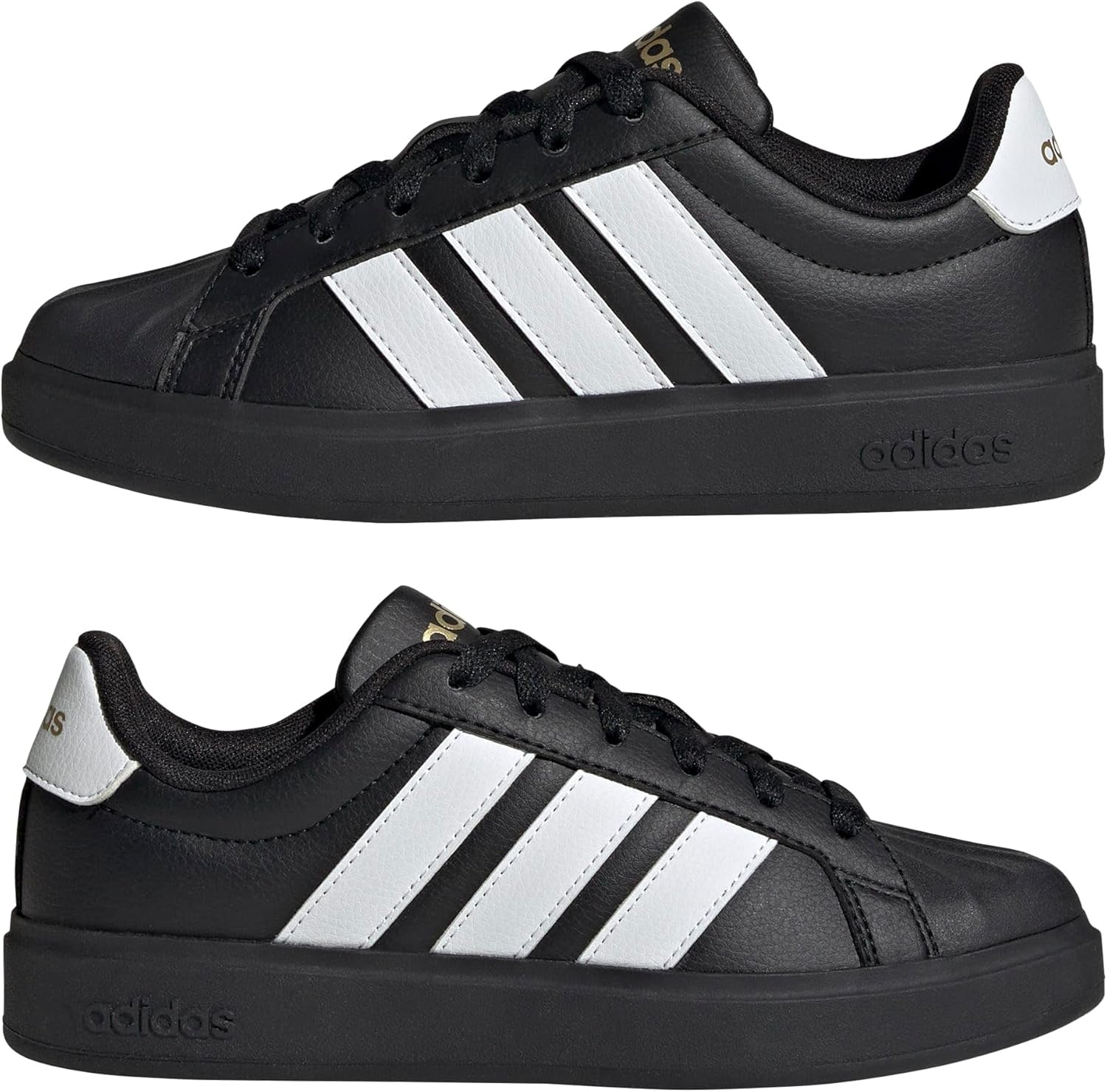image:imageadidas Kids Streettalk SneakersBlackWhiteGold Metallic