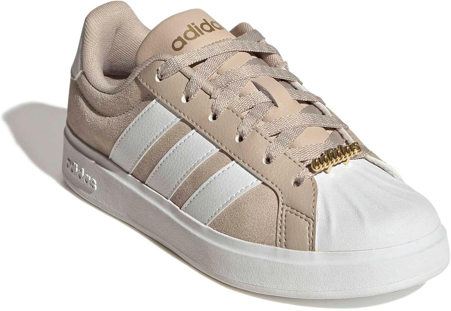image:imageadidas Kids Streettalk SneakersWonder BeigeWhiteGold Metallic