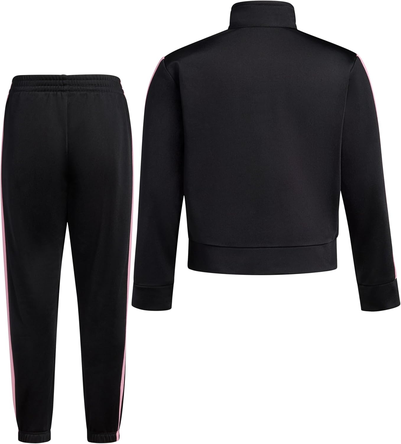 image:imageadidas Little Girls Zip Front Classic Tricot Jacket and Joggers SetBlackPink