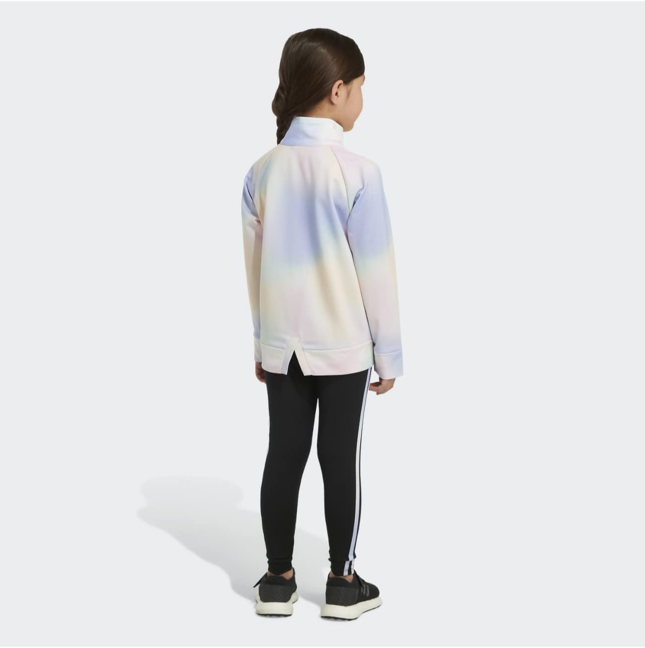 image:imageadidas Little Girls Zip Front Classic Tricot Jacket and Joggers SetPink With Multicolor