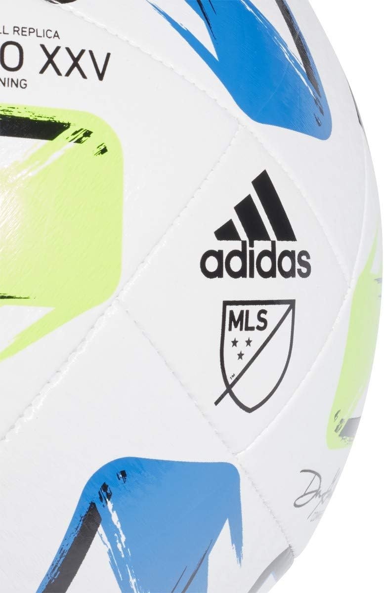 image:imageadidas MLS Nativo XXV Training BallWhiteSolar GreenGlory BlueSilver Metallic