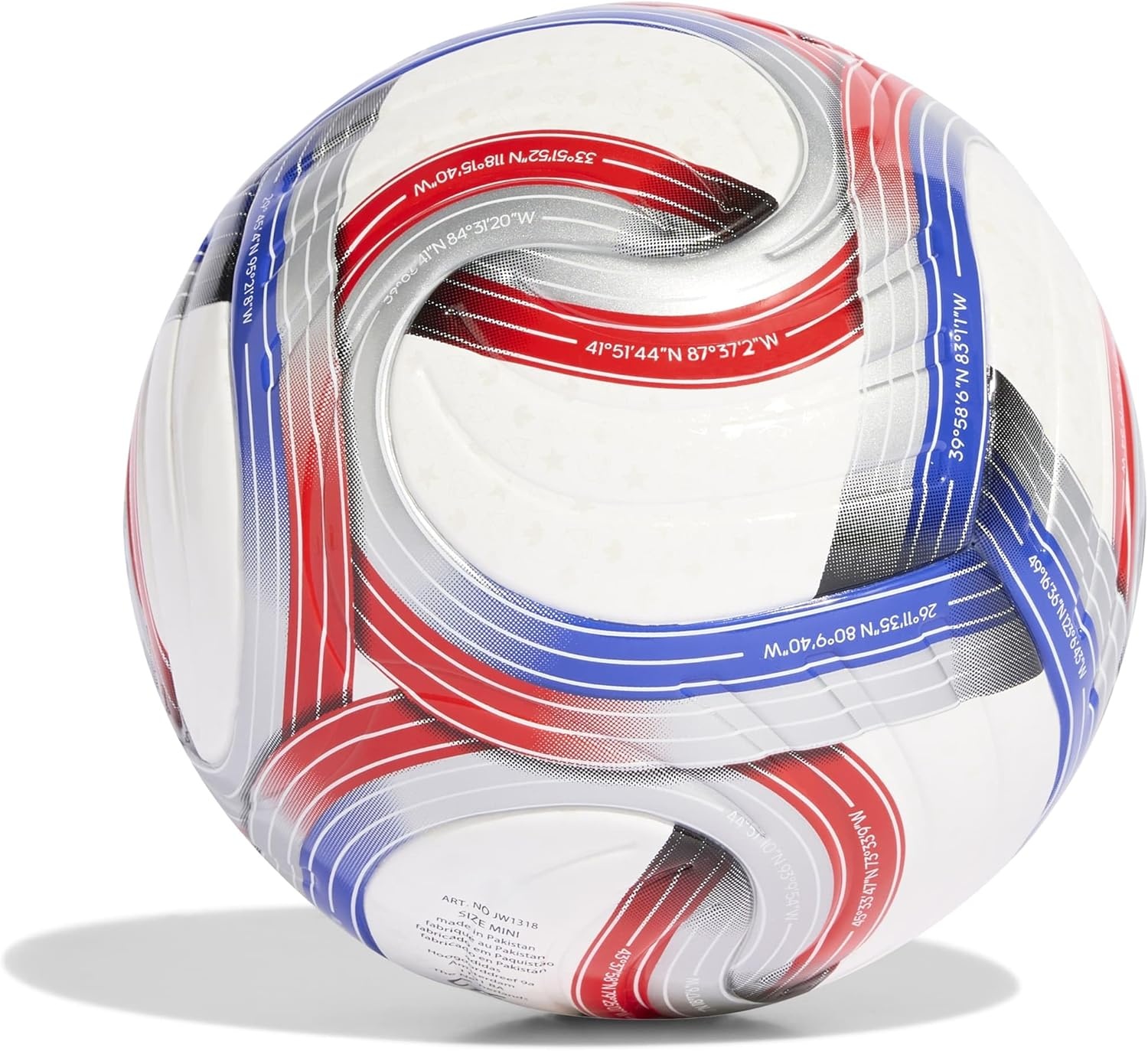 image:imageadidas Messi Mini Soccer BallWhiteBlueRedIron Metallic