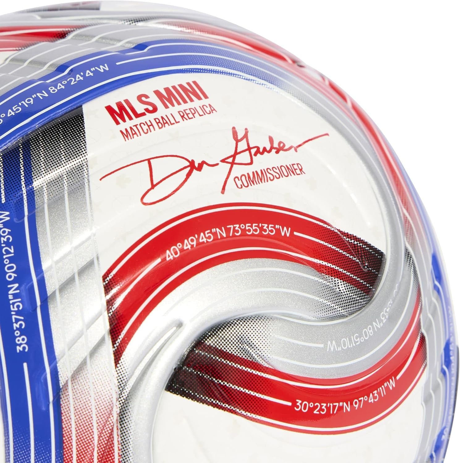 image:imageadidas Messi Mini Soccer BallWhiteBlueRedIron Metallic